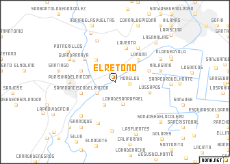 map of El Retoño