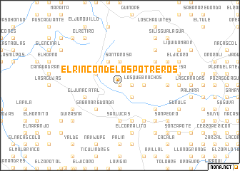 map of El Rincón de los Potreros