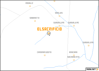 map of El Sacrificio