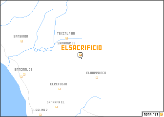 map of El Sacrificio