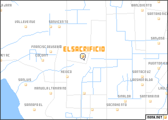 map of El Sacrificio