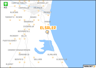 map of El Saler