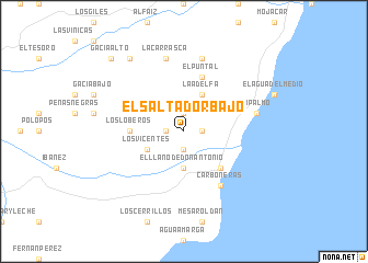 map of El Saltador Bajo