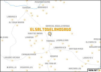 map of El Salto del Ahogado