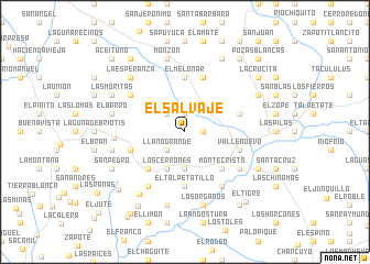 map of El Salvaje