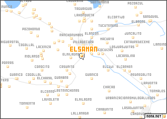map of El Samán