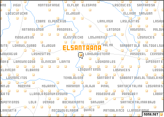 map of El Santa Ana