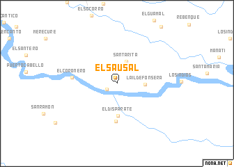 map of El Sausal
