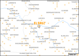 map of El Sauz