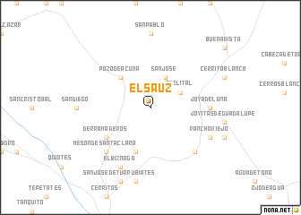 map of El Sauz