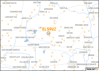 map of El Sauz