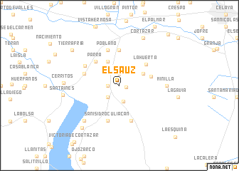 map of El Sauz