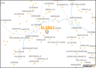 map of El Sauz