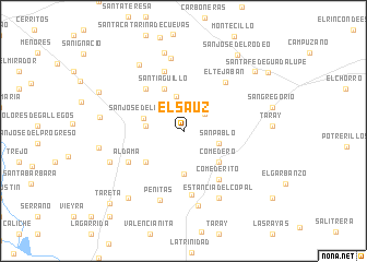 map of El Sauz