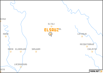 map of El Sauz