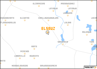 map of El Sauz