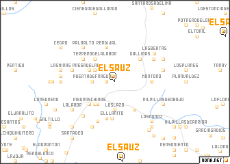 map of El Sauz