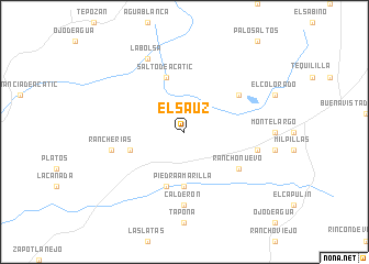 map of El Sauz