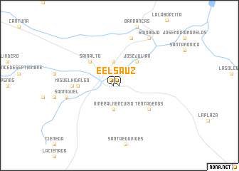 map of El Sauz