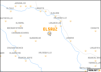 map of El Sauz