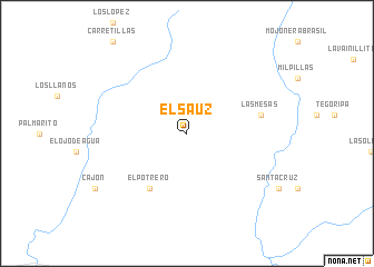 map of El Sauz