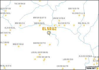 map of El Sauz