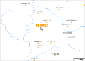 map of El Sauz