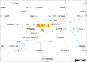 map of El Sauz