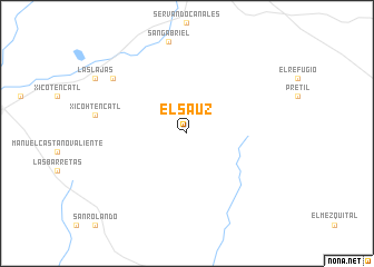 map of El Sauz