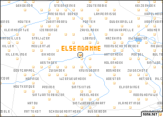 map of Elsendamme