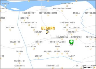 map of Elsham