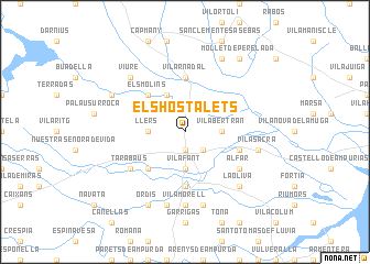 map of Els Hostalets