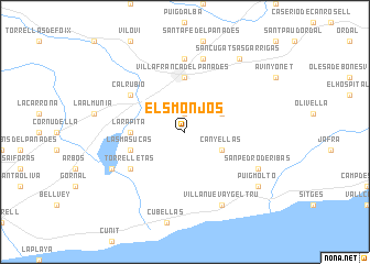 map of Els Monjos