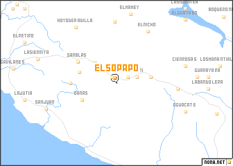 map of El Sopapo