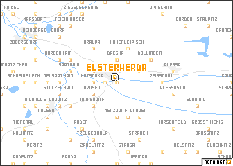 map of Elsterwerda