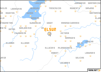 map of El Sur