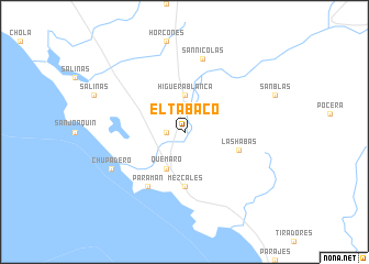 map of El Tabaco