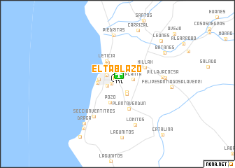 map of El Tablazo