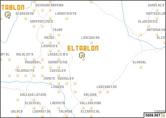 map of El Tablón