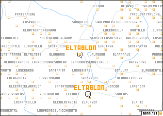map of El Tablón