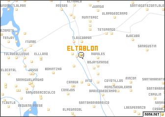 map of El Tablón