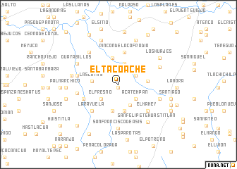 map of El Tacoache