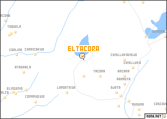 map of El Tacora