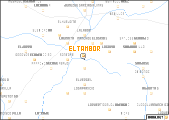 map of El Tambor