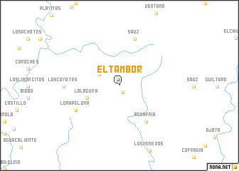 map of El Tambor