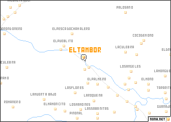 map of El Tambor