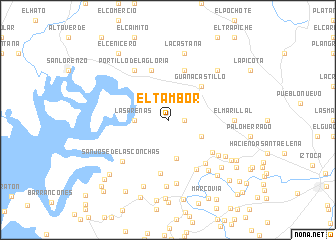 map of El Tambor