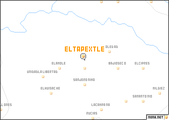 map of El Tapextle