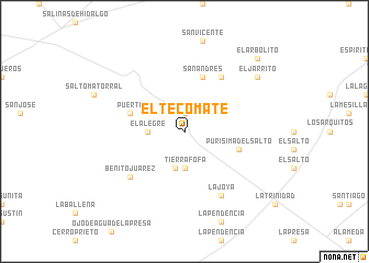 map of El Tecomate