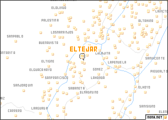 map of El Tejar